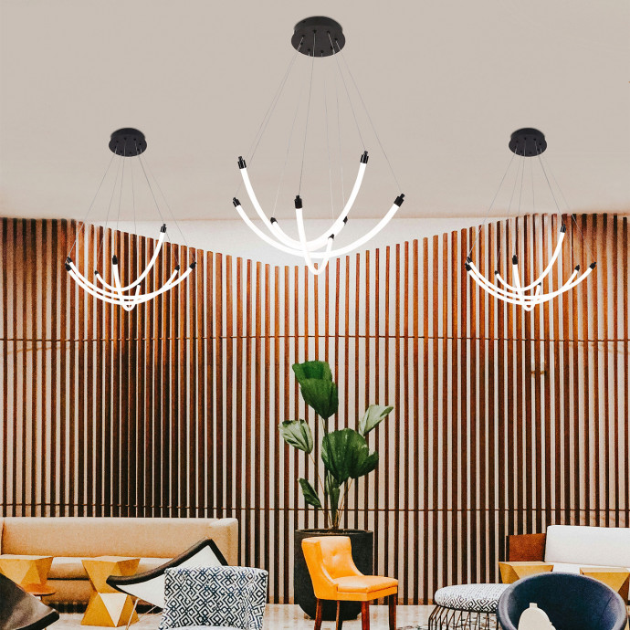 4468-3P, подвесная люстра, D520xH1000/1800, LEDx22W, 1880LM, 3000-6500K, included, remote control