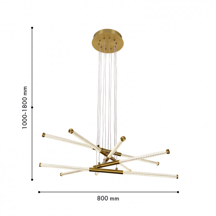 4469-5P, подвесная люстра, D800xH1000/1800, LEDx55W, 7000LM, 4000K, included