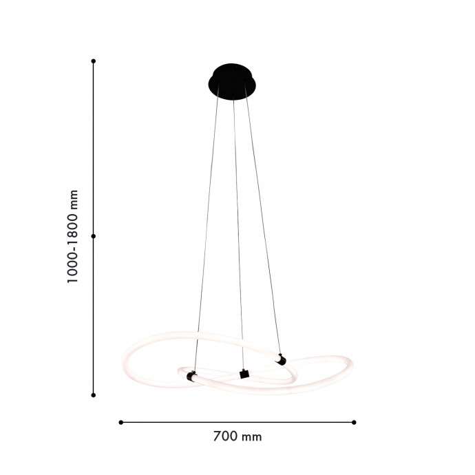 4471-3P, подвесная люстра, D700xH400/1800, LEDx36W, 4000LM, 3000-6500K, included, remote control