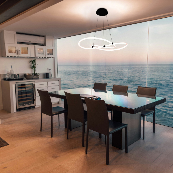 4471-3P, подвесная люстра, D700xH400/1800, LEDx36W, 4000LM, 3000-6500K, included, remote control