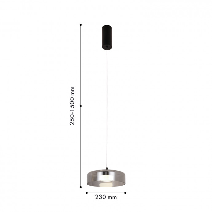 4490-1P, подвес, D230xH250/1500, LEDx5W, 325LM, 4000K, included
