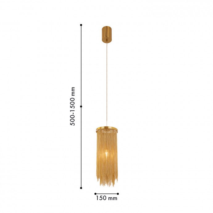 4491-1P, подвес, D150xH500/1500, 1xE14x40W