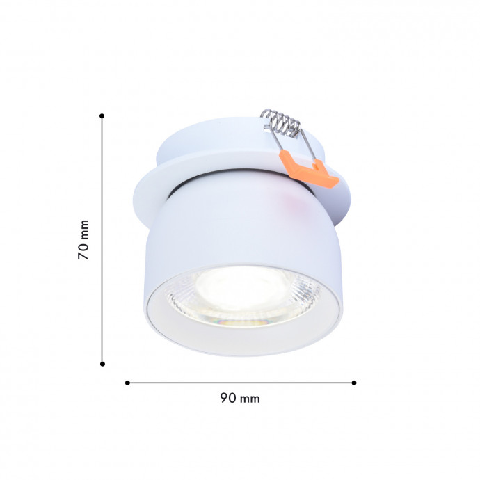 4511-1C, врезной светильник, D90xH70, cutout:D80, LEDx8W, 850LM, 4000K, IP20, CRI>90, included