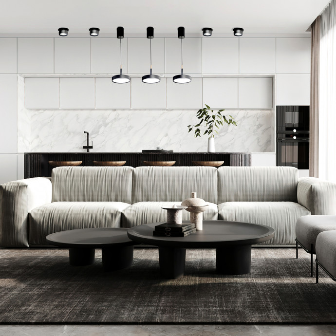 4512-1C, врезной светильник, D90xH70, cutout:D80, LEDx8W, 850LM, 4000K, IP20, CRI>90, included