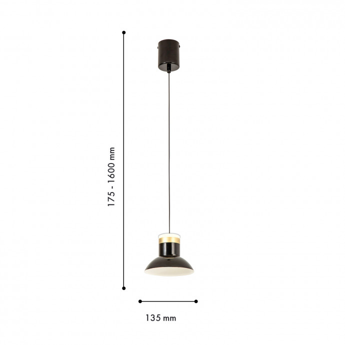 4516-1P, подвес, D135xH175/1600, LEDx10W, 800LM, 4000K, included