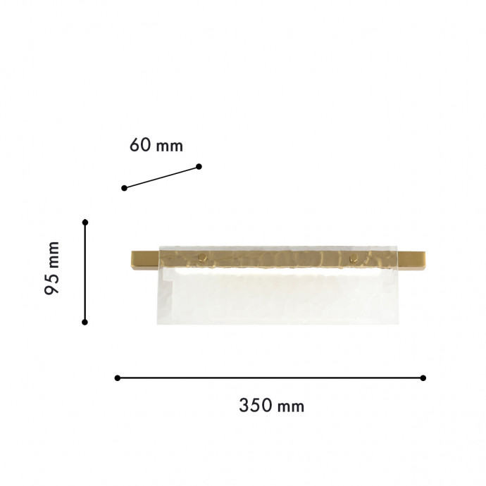 4518-1W, настенный светильник, D60xW350xH95, LEDx5W, 400LM, 4000K, included
