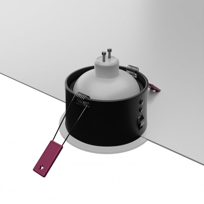 4528-1C, врезной светильник, D87xH44, cutout:D75, 1xGU10x35W, IP65