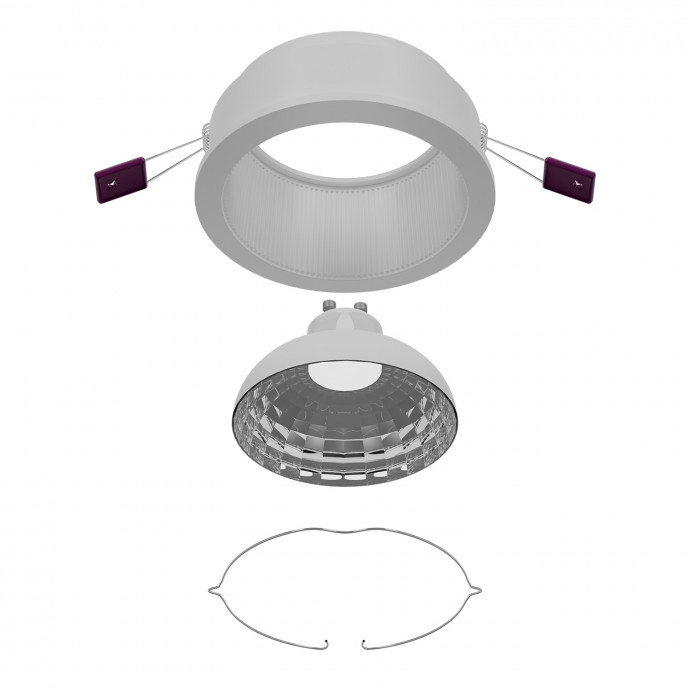 4544-1C, врезной светильник, D85xH40, cutout:D75, 1xGU10x35W, IP20