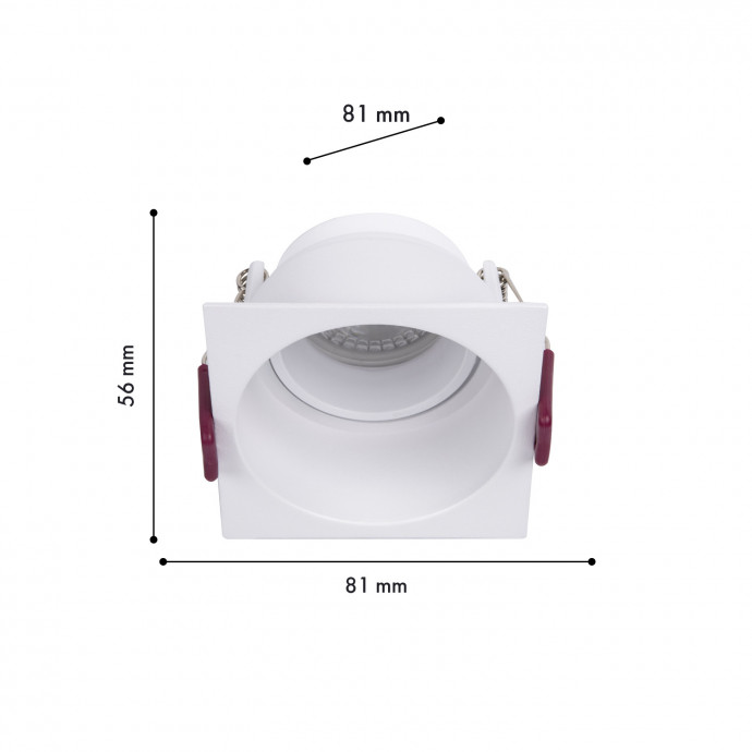 4547-1C, врезной светильник, L81xW81xH56, cutout:D75, 1xGU10x35W, IP20
