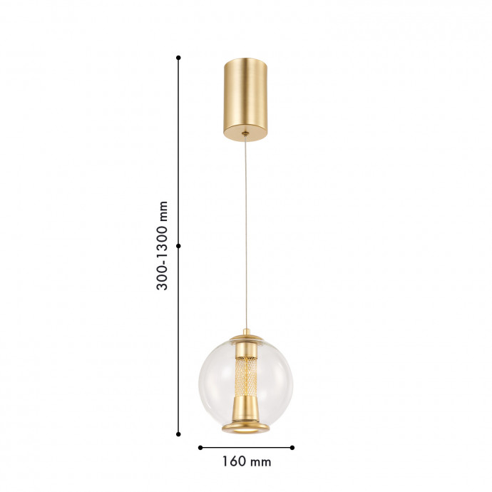 4551-1P, подвес, D160xH300/1300, LEDx7W, 275LM, 4000K, included
