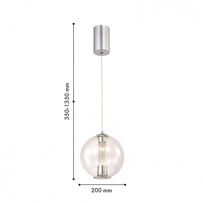 4552-2P, подвес, D200xH350/1350, LEDx7W, 275LM, 4000K, included