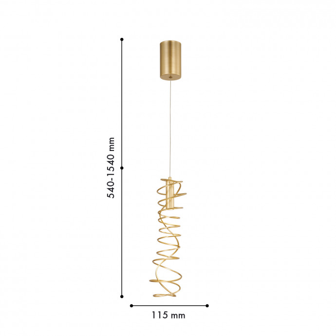 4554-2P, подвес, D115xH540/1540, LEDx5W, 285LM, 4000K, included