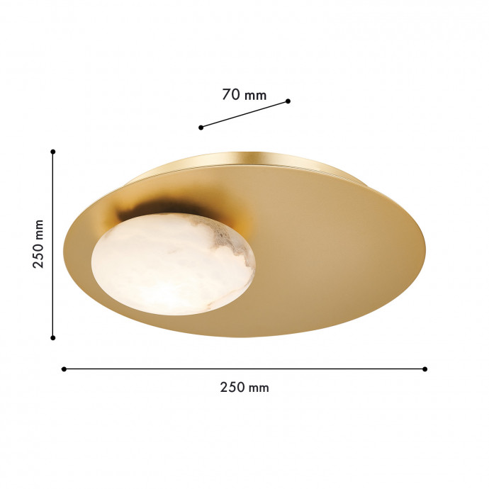 4556-1W, настенный светильник, L70xW250xH250, LEDx7W, 440LM, 4000K, included