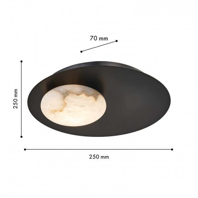 4557-1W, настенный светильник, L70xW250xH250, LEDx7W, 340LM, 4000K, included