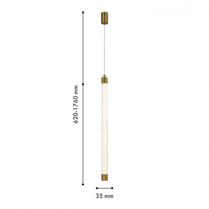 4558-2P, подвес, D35xH760/1760, LEDx7W, 860LM, 4000K, included