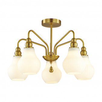 4562/5C MODERNI LN21 076 латунь Люстра потолочная E27 5*60W 220V ELEONORA