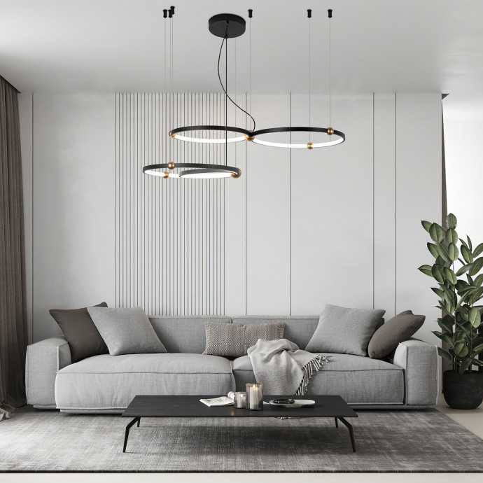 4569-2P, подвесная люстра, L920xW500xH1600, LEDx40W, 2600LM, 4000K, included