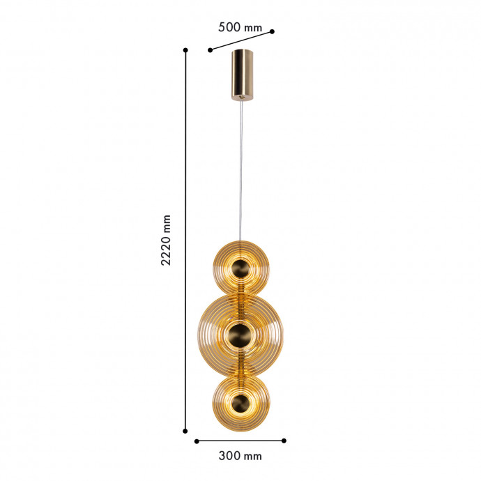 4571-6P, подвес, L300xW200xH2220, LEDx33W, 2300LM, 4000K, included