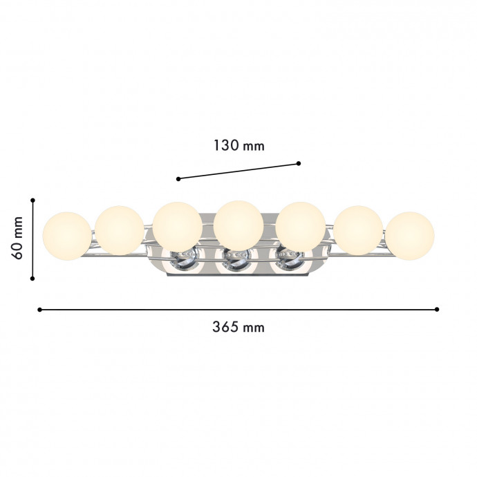 4589-4W, настенный светильник, D130xW365xH60, LEDx10.8W, 850LM, 4000K, included