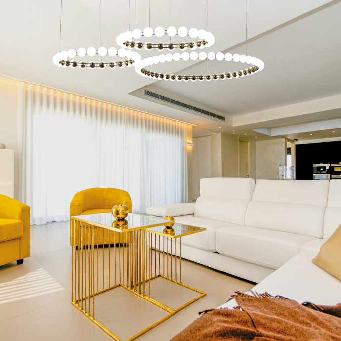 4590-10P, подвесная люстра, L1000xW390xH1585, LEDx48W, 3800LM, 4000K, included