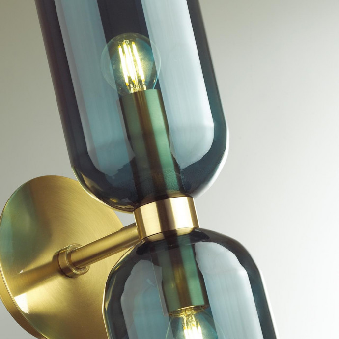 4803/2W MIDCENT ODL21 339 бронзовый/синий Бра с выкл. E14 2*60W ORINOCO