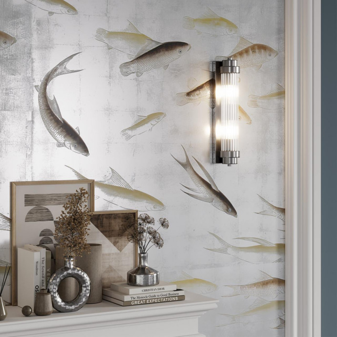 4823/2W WALLI ODL21 517 никель/прозрачный Настенный светильник E14 2*40W LORDI