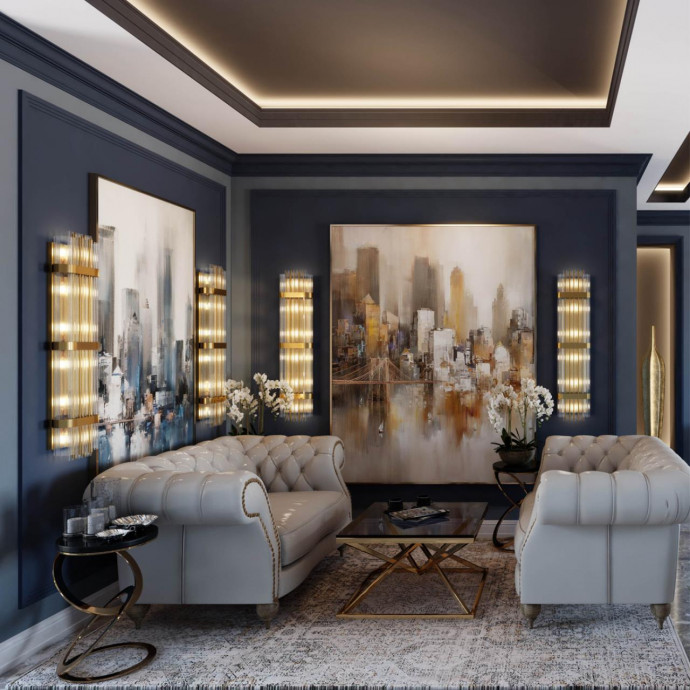 4853/6W HALL ODL_EX21 47 золото/стекло Настенный светильник E14 6*40W высота 1170см EMPIRE