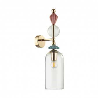 4855/1WA CLASSIC ODL_EX21 65 золото/разноцветн./керамика/стекло Бра E14 1*40W BIZET