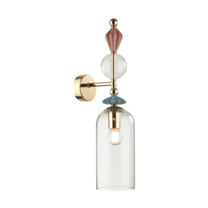 4855/1WA CLASSIC ODL_EX21 65 золото/разноцветн./керамика/стекло Бра E14 1*40W BIZET