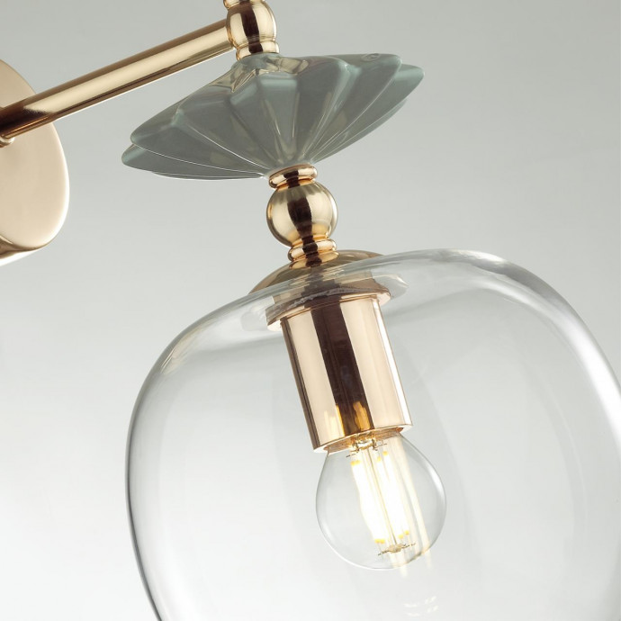 4855/1WB CLASSIC ODL_EX21 67 золото/разноцветн./керамика/стекло Бра E14 1*40W BIZET