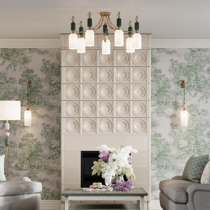 4861/1WA CLASSIC ODL_EX21 73 золото/разноцветн./керамика/стекло Бра E14 1*40W CANDY