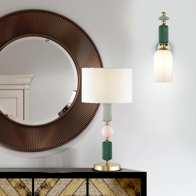 4861/1W CLASSIC ODL_EX21 73 золото/разноцветн./керамика/стекло Бра E14 1*40W CANDY