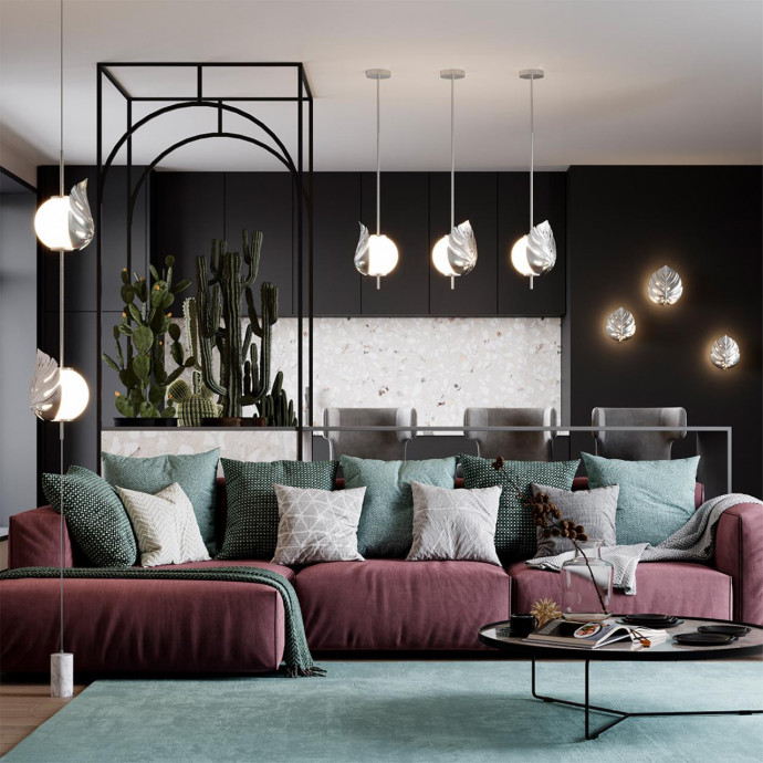 4865/1WA MODERN ODL_EX22 80 серебристый/белый/стекло Бра G9 2*5W JUNGLE