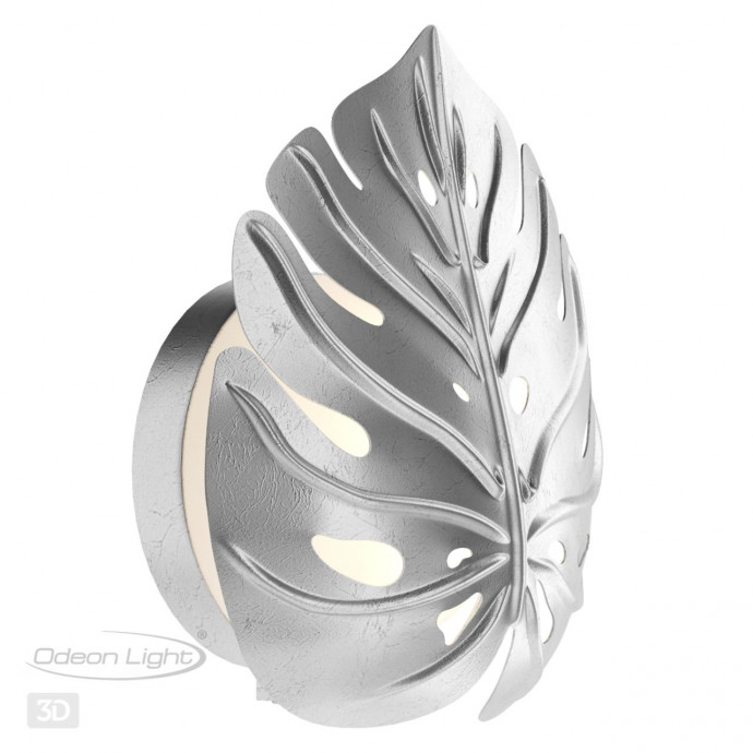 4865/1WA MODERN ODL_EX22 80 серебристый/белый/стекло Бра G9 2*5W JUNGLE