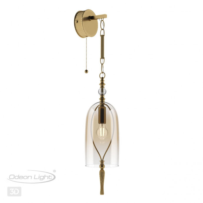 4892/1W NEO ODL_EX22 63 бронзовы/коньячный/стекло Бра с выкл. E14 1*40W BELL