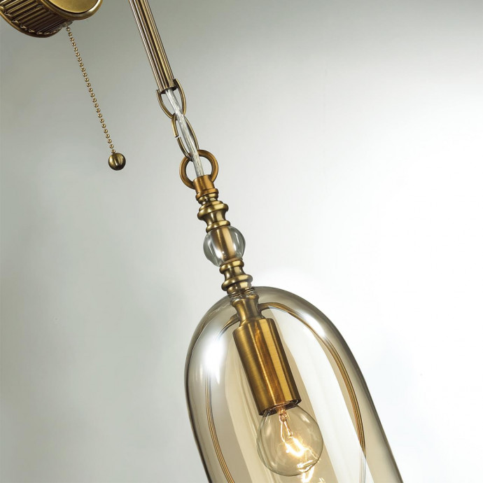 4892/1W NEO ODL_EX22 63 бронзовы/коньячный/стекло Бра с выкл. E14 1*40W BELL