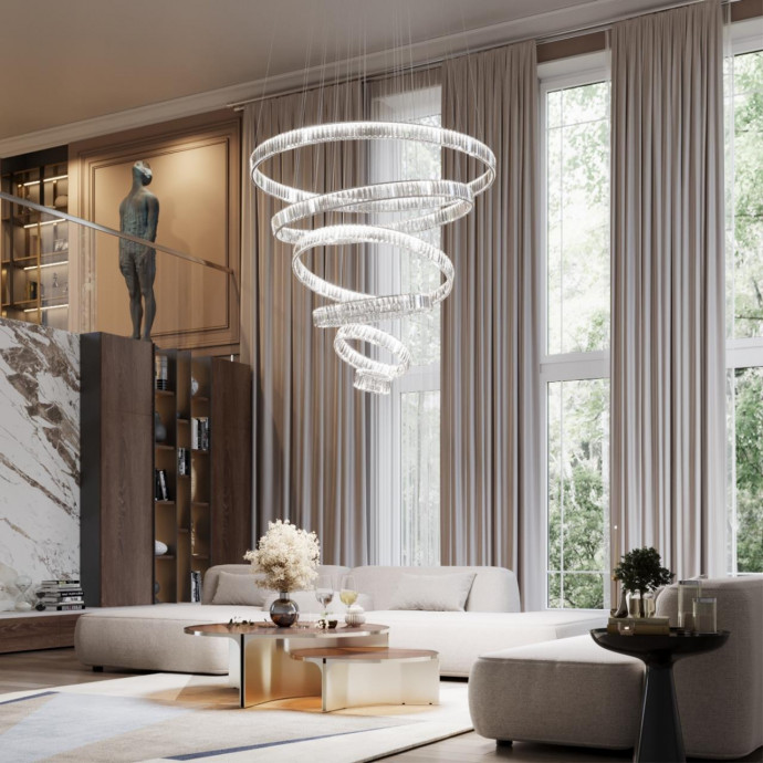 4930/260L L-VISION ODL24 000 хром/прозрачный металл/хрусталь Люстра LED 260W 4000K 30600Лм VEKIA