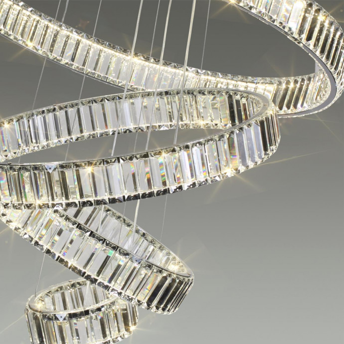 4930/260L L-VISION ODL24 000 хром/прозрачный металл/хрусталь Люстра LED 260W 4000K 30600Лм VEKIA