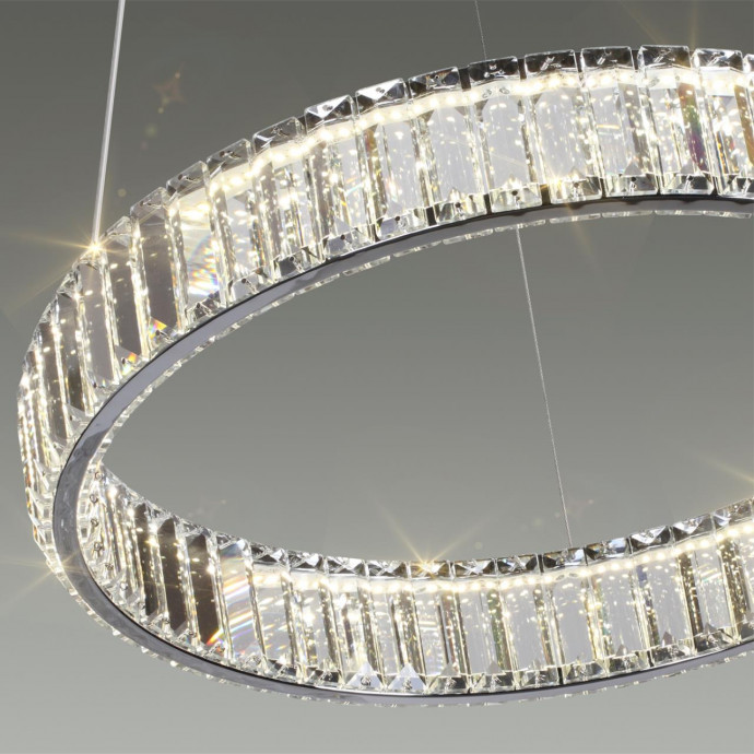 4930/30L L-VISION ODL24 000  хром/прозрачный металл/хрусталь Люстра LED 30W 4000K 3570Лм VEKIA