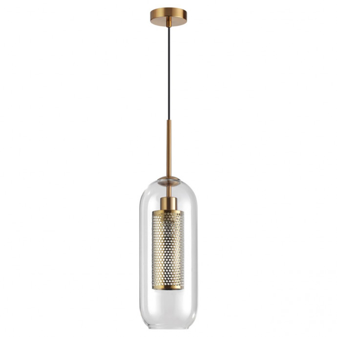 4940/1 PENDANT ODL22 291 античн.бронза/металл/прозрачный/стекло Подвес E27 1*40W CLOCKY