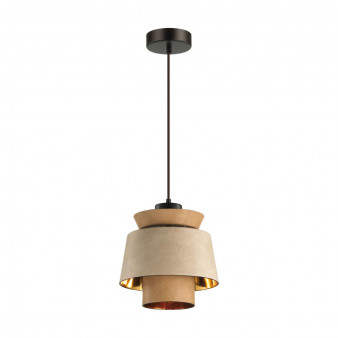 4992/1 PENDANT ODL23 287 св. коричневый/золотой/металл/экокожа Подвес E27 60W KRESSA