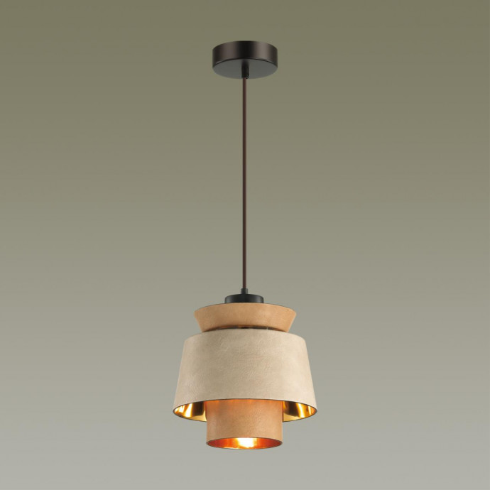 4992/1 PENDANT ODL23 287 св. коричневый/золотой/металл/экокожа Подвес E27 60W KRESSA