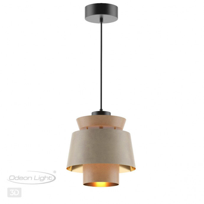 4992/1 PENDANT ODL23 287 св. коричневый/золотой/металл/экокожа Подвес E27 60W KRESSA