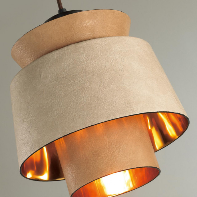 4992/1 PENDANT ODL23 287 св. коричневый/золотой/металл/экокожа Подвес E27 60W KRESSA