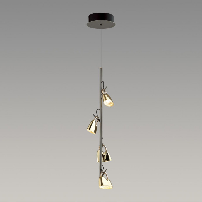 5002/17L L-VISION ODL23 285 черный хром/золотой/ металл/акрил Подвес LED 17W 3000K MALPA