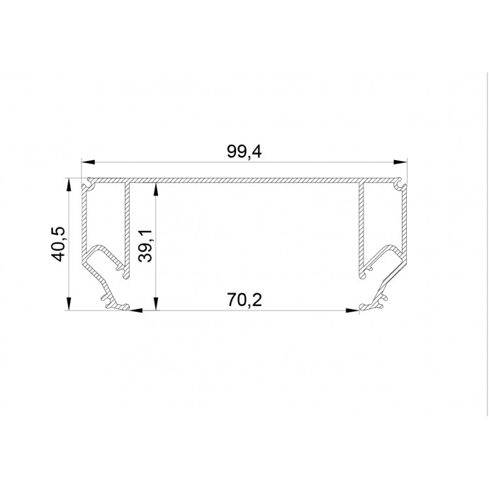 Профиль металлический в натяжной потолок  Lightstar 500427