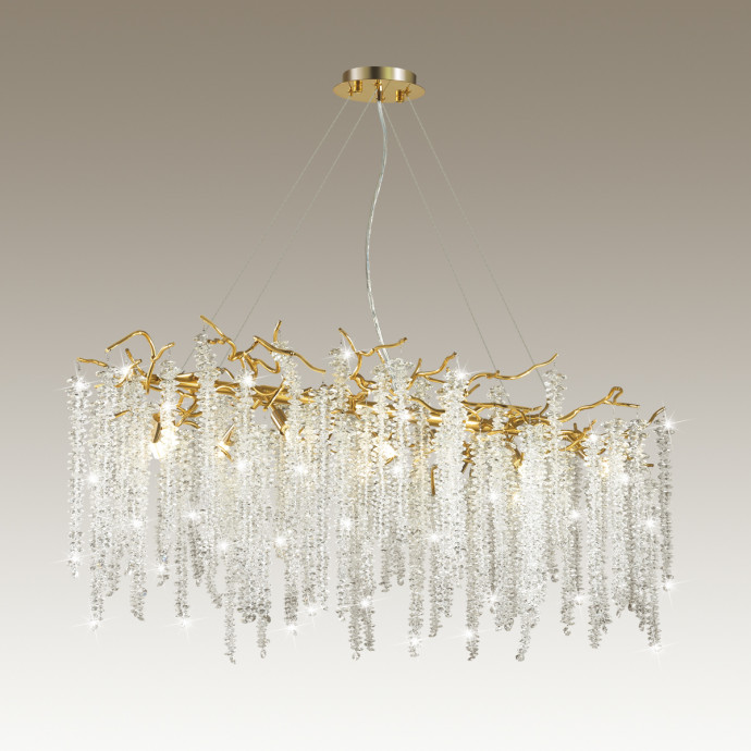 5005/12 HALL ODL23 487 золотой/прозрачный металл/хрусталь Люстра G9 12*40W BANCHE
