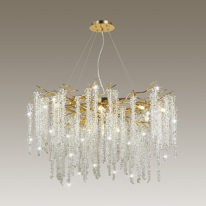 5005/14 HALL ODL23 487 золотой/прозрачный металл/хрусталь Люстра G9 14*40W BANCHE