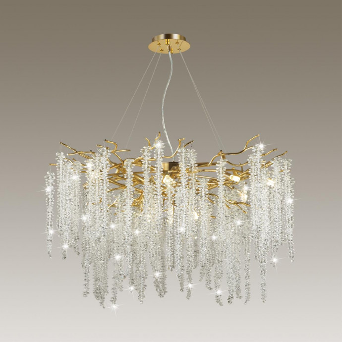 5005/14 HALL ODL23 487 золотой/прозрачный металл/хрусталь Люстра G9 14*40W BANCHE