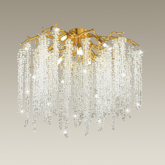 5005/8C HALL ODL23 487 золотой/прозрачный металл/хрусталь Люстра потолочная G9 8*40W BANCHE